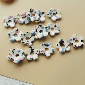 Terrazzo Acetic Acid Pressed Flower Earring Material