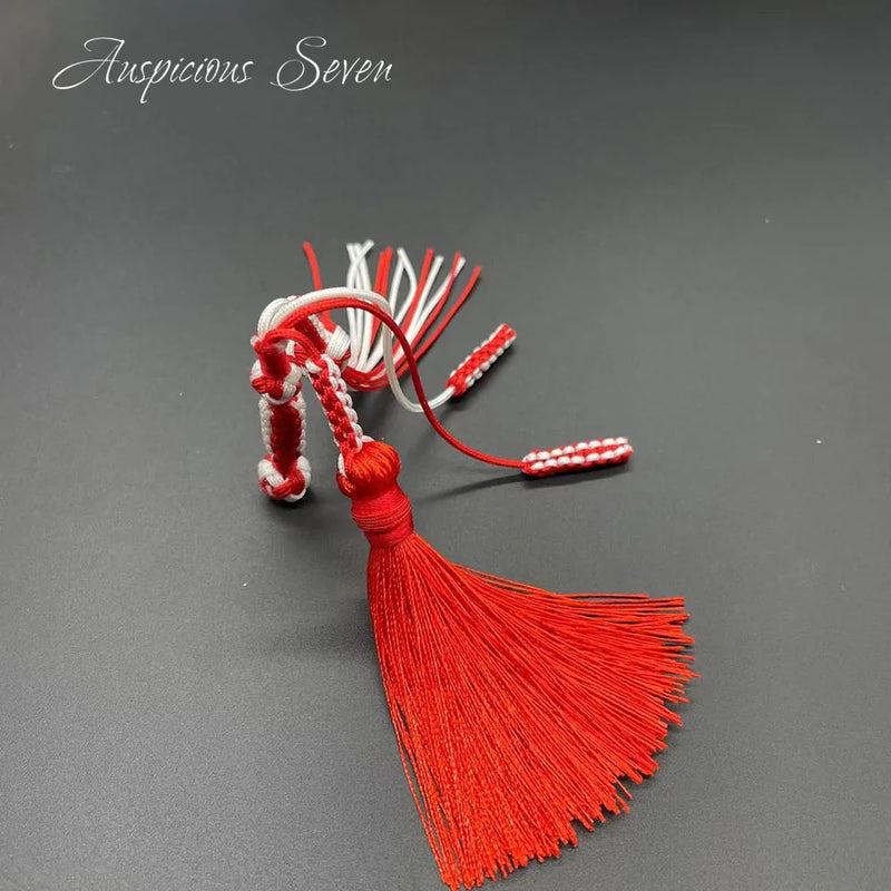 Hand Knitted Prayer Beads with Tassels