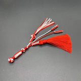 Hand Knitted Prayer Beads with Tassels