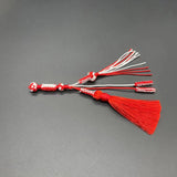 Hand Knitted Prayer Beads with Tassels