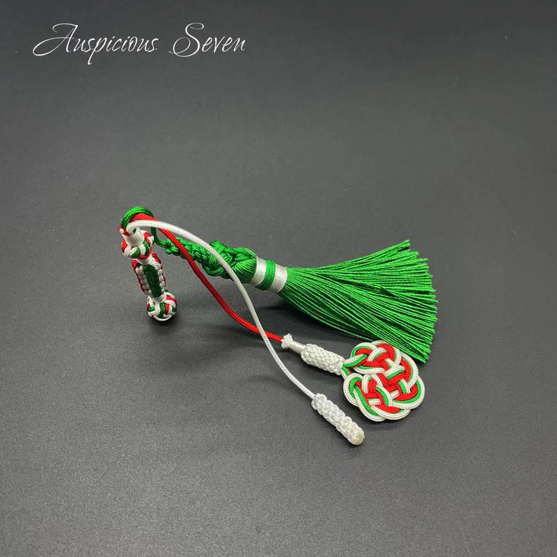 Hand Knitted Tassel Prayer Beads with 33 Beads