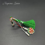 Hand Knitted Tassel Prayer Beads with 33 Beads