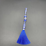 Hand Knitted Tassel Islamic Prayer Beads with Natural Wood Beads