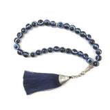 Plastic Evil Eye Tassel Prayer Beads 10mm