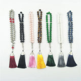 Natural Tiger Eye Tasbih with Yellow Tassel for Wedding