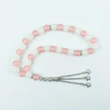 Pink Glass Beads Muslim Prayer Beads for Women