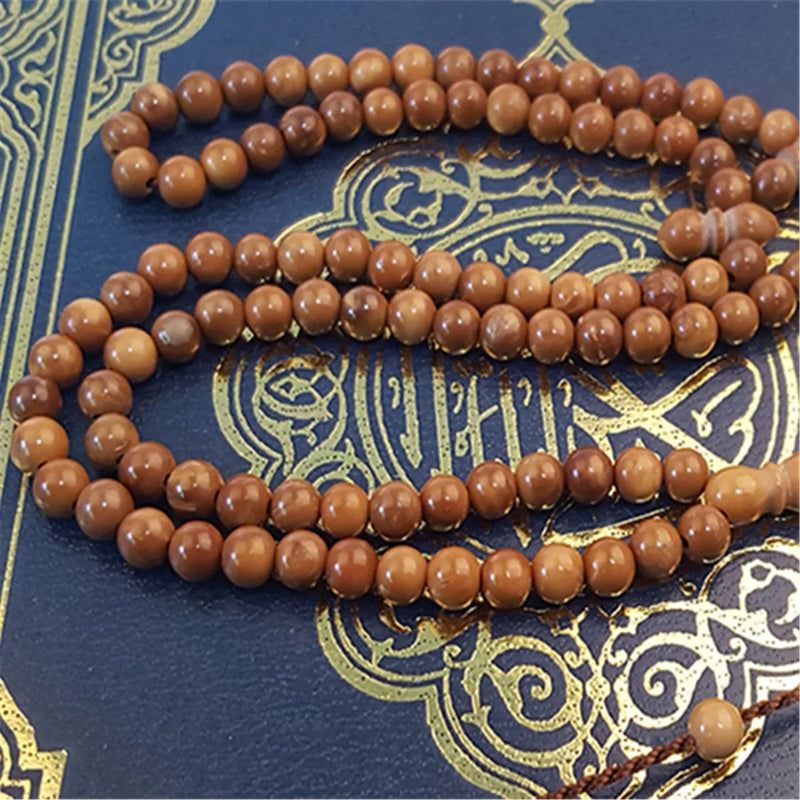 Carnauba Plant Seeds Muslim Hand Woven Rosary Beads 99 Beads 8MM Jewelry