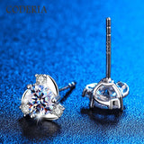 0.5ct D Moissanite Stud Earrings Sterling Silver