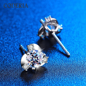 0.5ct D Moissanite Stud Earrings Sterling Silver