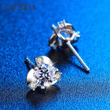 0.5ct D Moissanite Stud Earrings Sterling Silver