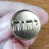 Hebrew Letters Seal Pin God's Name Cufflinks Jewish Tie Clip
