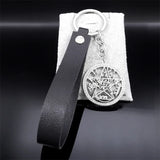 Tetragrammaton Pentagram Keyring Wicca Talisman Pentacle Key Rings