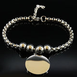 Tetragrammaton Stainless Steel Cuff Bracelet Women Pentagram Bracelet