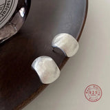 925 Silver Curved Stud Earrings for Women