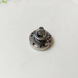 Textured Gentleman Skull Zirconia Gear Watch Brooch