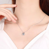 Tezzc Lock Shape Moissanite Pendant VVS1 Lab Diamond Necklace S925