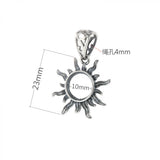 Thai 925 Silver Flower Pendant Tray Bezel Blank for 10/12/15mm Gemstone