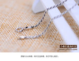 Thai S925 Sterling Silver Necklace Female retro Twist Neckwear