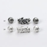 Thai Silver Brave Troops Spacer Beads 999 Sterling Silver Fine Jewelry