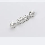 Thai Silver Brave Troops Spacer Beads 999 Sterling Silver Fine Jewelry