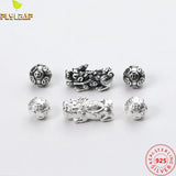 Thai Silver Brave Troops Spacer Beads 999 Sterling Silver Fine Jewelry