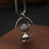Thai Silver Buddha Pendant National Style Necklace Unisex
