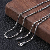Thai Silver Retro Weave Necklaces Women S925 Sterling Silver Cross Necklace