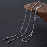 Thai Silver Retro Weave Necklaces Women S925 Sterling Silver Cross Necklace