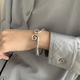 Thai Silver Monkey King Bracelet Open Adjustable Bangle