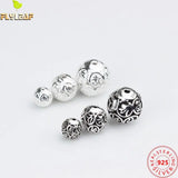Thai Silver Om Mani Padme Hum Spacer Beads DIY 925 Sterling Silver 6-10mm
