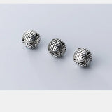 Thai Silver Chinese Characters Spacer Beads 925 Sterling Silver