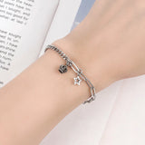 Thai Silver Retro Star Crown Women's Bracelet