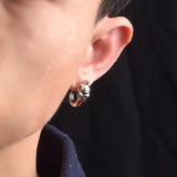 Thai Silver Retro Drop Earrings S925 Sterling Silver Exaggerated Jewelry