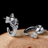 Thai Silver Retro Drop Earrings S925 Sterling Silver Exaggerated Jewelry