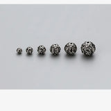 Thai Silver Spacer Beads Vintage Buddhism Jewelry Findings