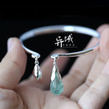Thai Silver 990 Fluorite Inlaid Women's Bracelets
