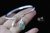 Thai Silver 990 Fluorite Inlaid Women's Bracelets