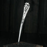 Thai Silver S925 Hollowed-Out Cloud Tiara Hairpin Ethnic Hair Jewelry