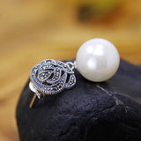 Thai Silver S925 Natural Mother of Pearl Earrings Hypoallergenic Earrings