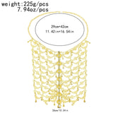 Indian Metal Hollow Flower Pearl Statement Necklace