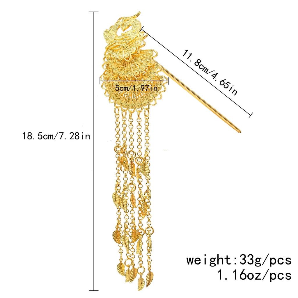 Indian Vintage Metal Chinese Chopstick Hair Sticks for Women Female Hairpins