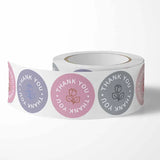 500pcs Thank You Flower Round Shape Sticker