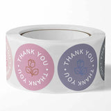 500pcs Thank You Flower Round Shape Sticker
