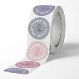 500pcs Thank You Flower Round Shape Sticker