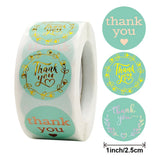 Green Round Foil Stickers Sealed Label Party Supplies