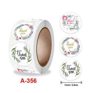 Vintage Heart Sticker Roll, 500 pcs 2.5cm Round Shape Reward Label