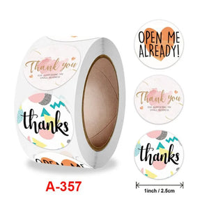 Vintage Heart Sticker Roll, 500 pcs 2.5cm Round Shape Reward Label