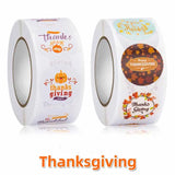 500pcs Thanksgiving Stickers Pumpkin Be Grateful Candy Seal Label Deco