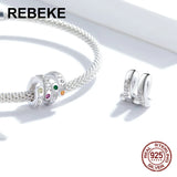 Thanksgiving Zircon Beads 925 Sterling Silver Pendant Jewelry DIY