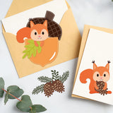 Thanksgiving Metal Die Cuts Pine Cones Embossing Template Mould Squirrel
